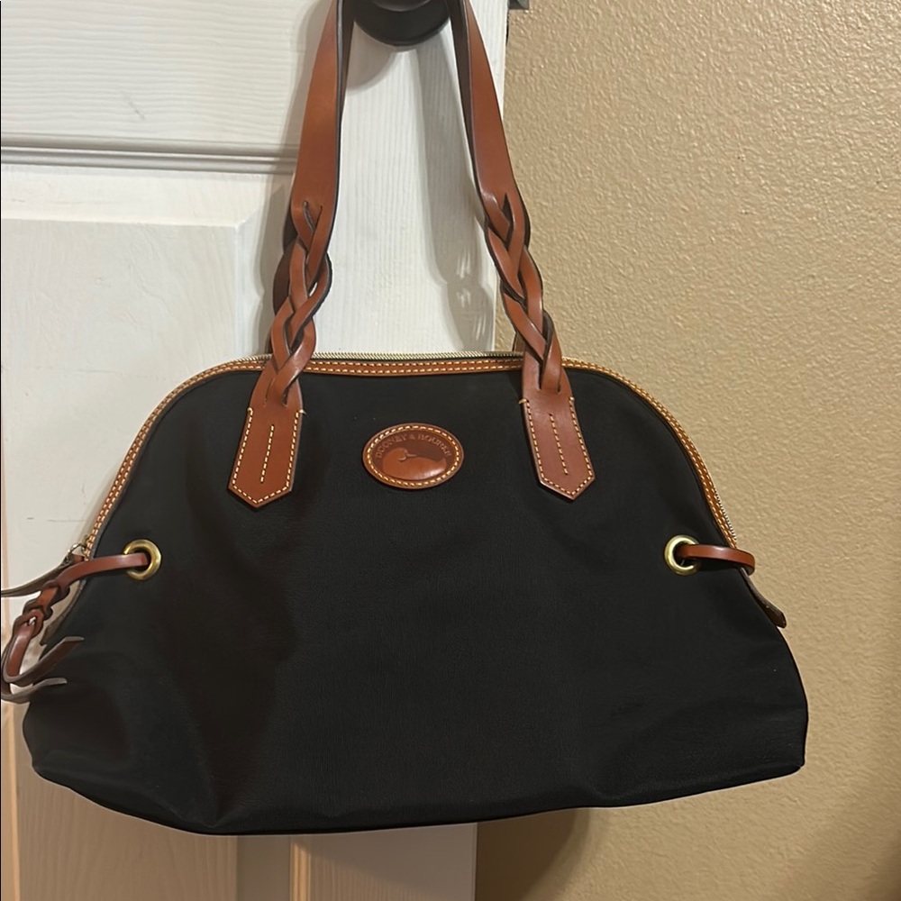 Dooney and Bourke on tote in black.
